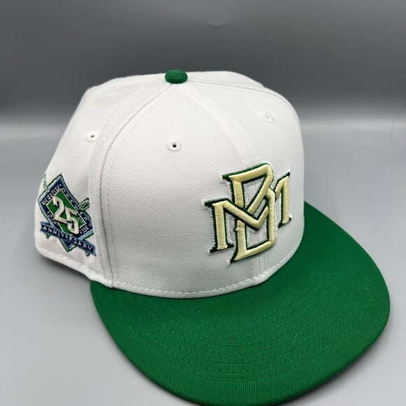 Milwaukee Brewers‎ Hat Men 7 1/2 White Green Blue 59Fifty New Era MLB Fitted Cap - Picture 1 of 8